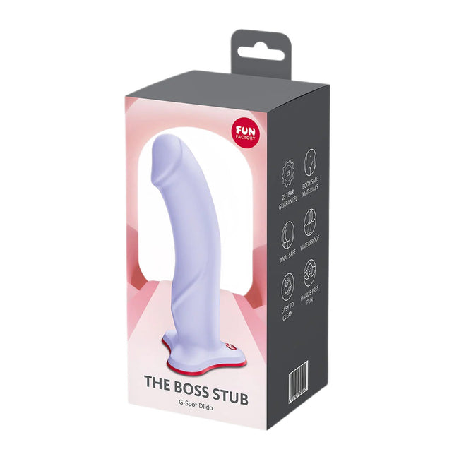FUN FACTORY The Boss Stub silikonowe dildo z przyssawką Fioletowe