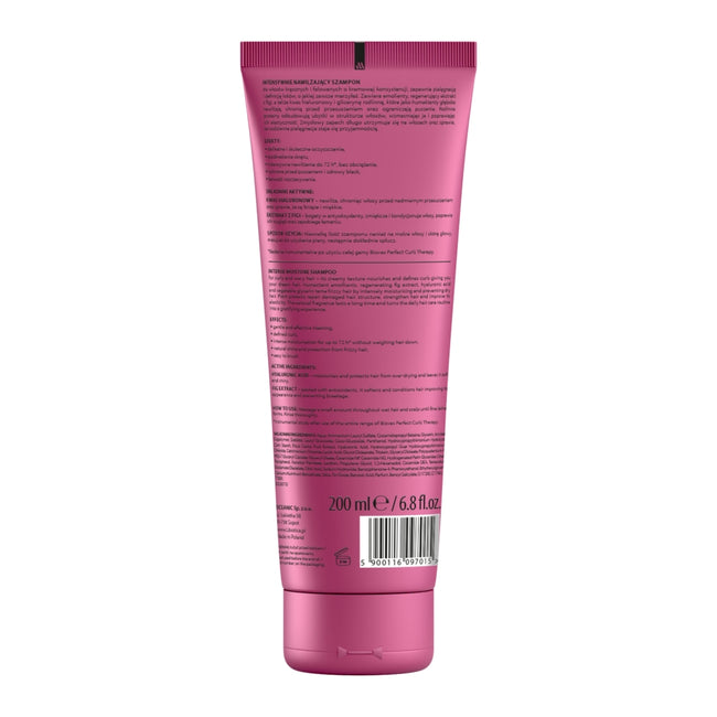 BIOVAX Glamour Perfect Curls Therapy intensywnie nawilżający szampon do włosów kręconych i falowanych 200ml