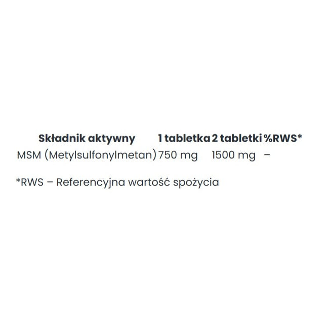 Big Nature MSM suplement diety 150 tabletek