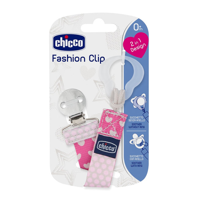 Chicco Uniwersalna tasiemka do smoczka Różowa