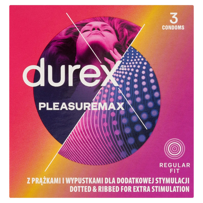 Durex Pleasuremax prezerwatywy z wypustkami i prążkami 3szt