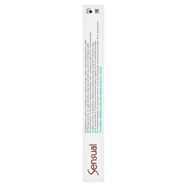 Joanna Sensual plastry do depilacji ciała Aloes 12szt + tubka z oliwką łagodzącą podrażnienia 10ml