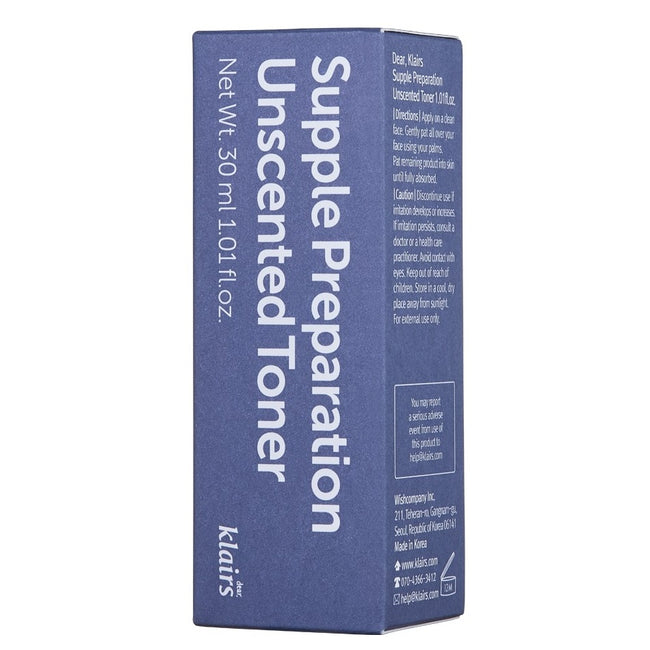 Klairs Supple Preparation Unscented Toner nawilżający tonik do twarzy 30ml