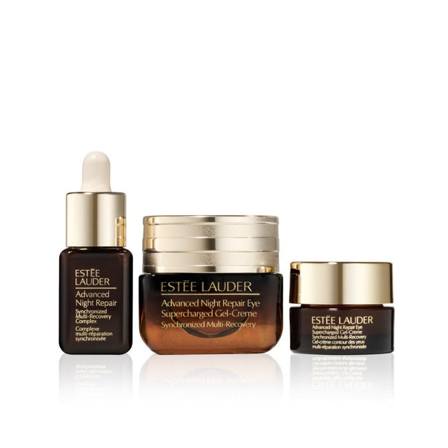 Estée Lauder Brighter Eyes Start Here Advanced Night Repair zestaw krem-żel pod oczy 15ml + krem-żel pod oczy 5ml + przeciwzmarszczkowe serum do twarzy 7ml