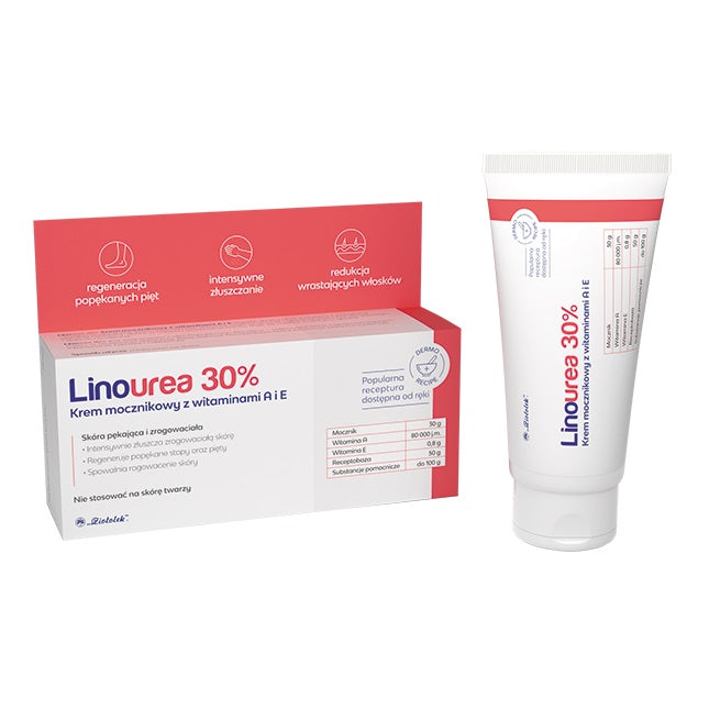 Ziołolek Linourea 30% krem mocznikowy z witaminami A i E 50g