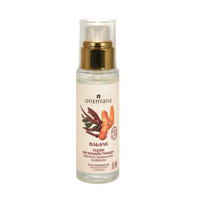 ORIENTANA Balans olejek do masażu twarzy Drzewo Sandałowe i Kurkuma 30ml