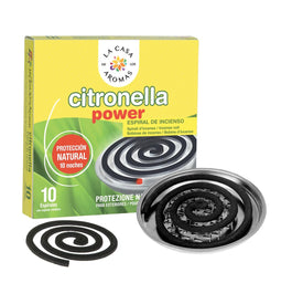 La Casa de los Aromas Citronella spirala z podstawką metalową Trawa Cytrynowa 10szt