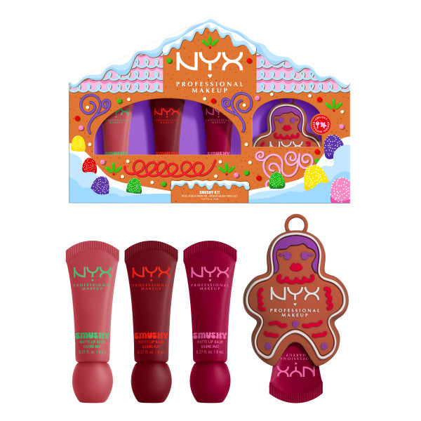 NYX Professional MakeUp Holiday Smushy Kit zestaw balsamów do ust 3x8ml