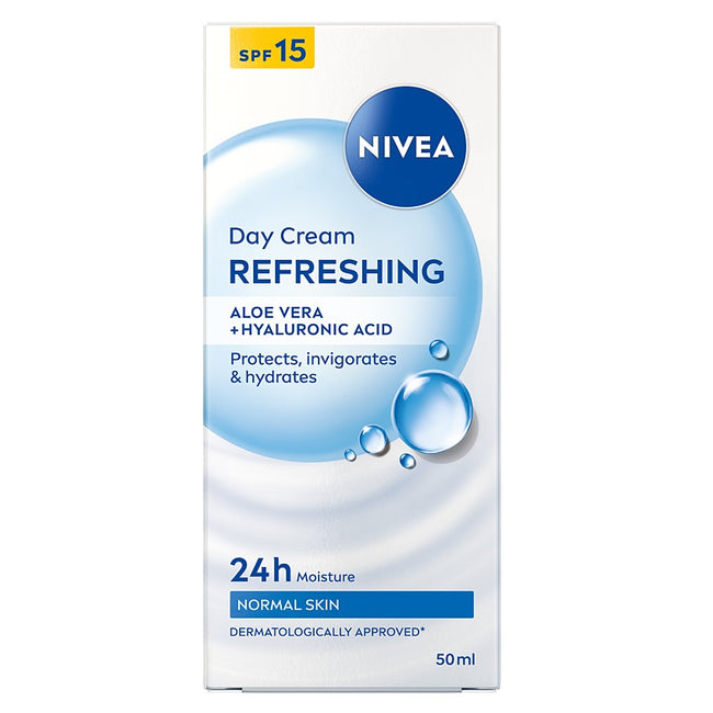 Nivea 24H Nawilżenia odświeżający krem na dzień SPF15 50ml