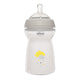Chicco NaturalFeeling butelka plastikowa ze smoczkiem silikonowym przepływ szybki 6m+ 330ml