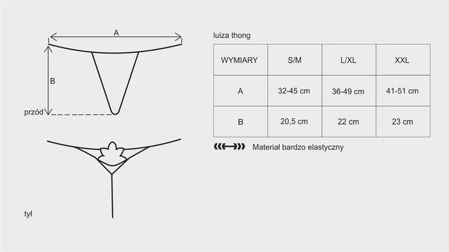 Obsessive Luiza Thong stringi Black S/M
