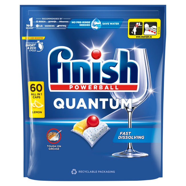 Finish Quantum Lemon kapsułki do mycia naczyń w zmywarce 60szt