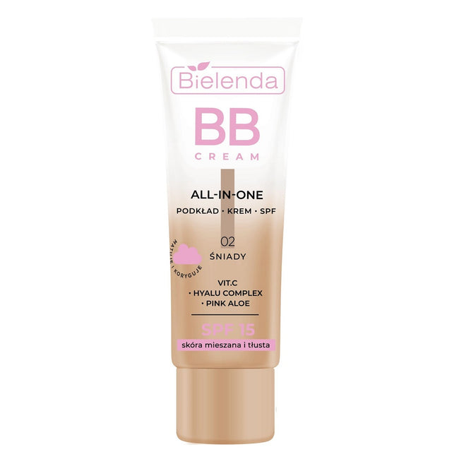 Bielenda All-In-One BB Cream multifunkcyjny krem BB SPF15 skóra mieszana i tłusta 30g