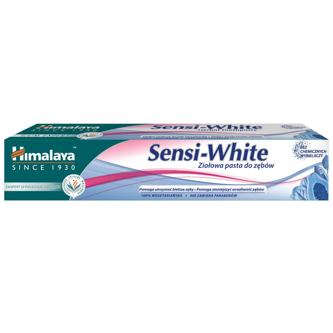 Himalaya Sensi-White ziołowa pasta wybielająca na wrażliwe i krwawiące dziąsła 75ml