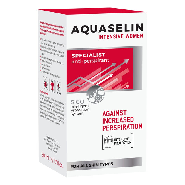 Aquaselin Intensive Women specjalistyczny antyperspirant przeciw zwiększonej potliwości 50ml