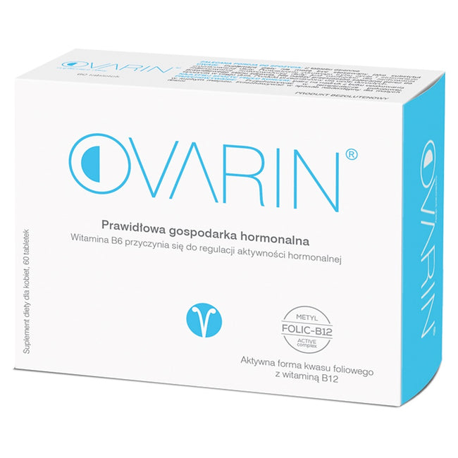 Ovarin Suplement diety wspomagający utrzymanie prawidłowej gospodarki hormonalnej 60 tabletek