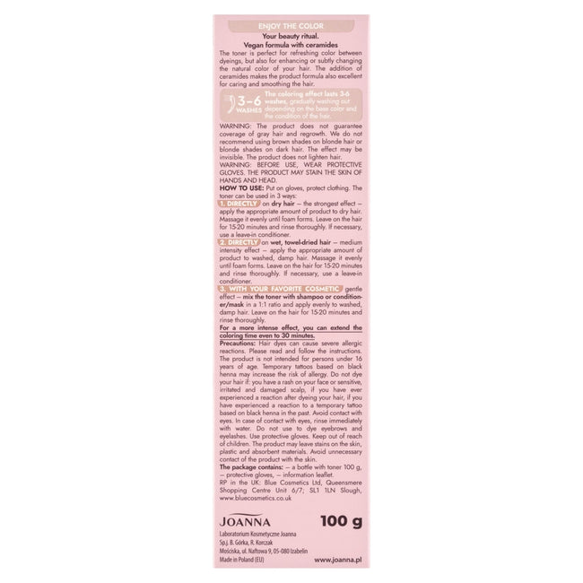 Joanna Ultra Color toner koloryzujący do włosów