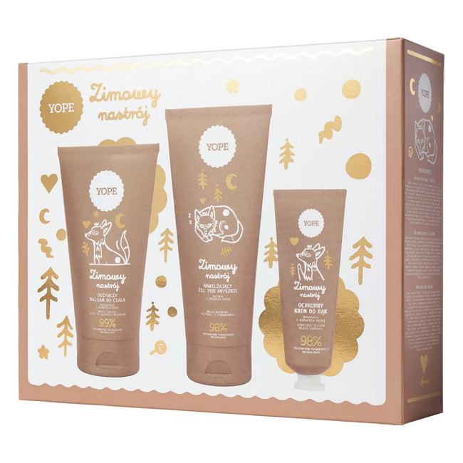 Yope Zimowy Nastrój zestaw żel pod prysznic 200ml + balsam do ciała 150ml + krem do rąk 50ml