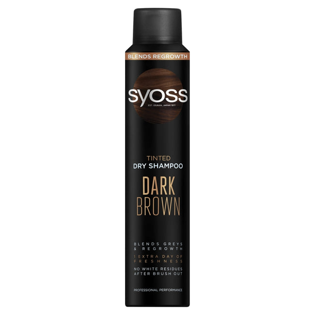 Syoss Tinted suchy szampon do włosów ciemnych odświeżający i koloryzujący Ciemny Brąz 200ml