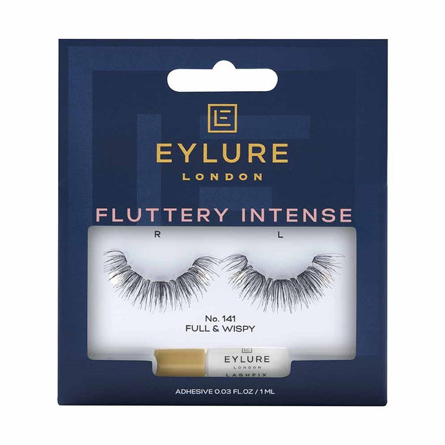 Eylure Fluttery Intense Lashes sztuczne rzęsy z klejem efekt podwójnej objętości