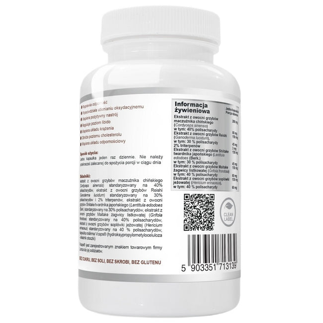 WISH Pharmaceutical Grzyby Funkcjonalne Complex suplement diety 60 kapsułek