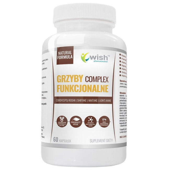 WISH Pharmaceutical Grzyby Funkcjonalne Complex suplement diety 60 kapsułek