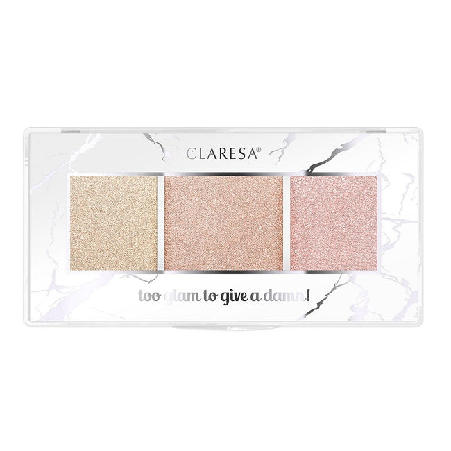 Claresa Too Glam To Give A Damn paleta rozświetlaczy
