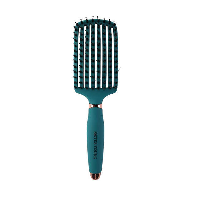 Sister Young Ovia Hair Brush szczotka do włosów z włosiem dzika Green