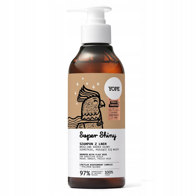 Yope Daily Heroes Super Shiny szampon do włosów z lnem 300ml