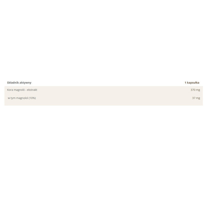 Yango Kora magnolii 10% magnololu suplement diety 60 kapsułek