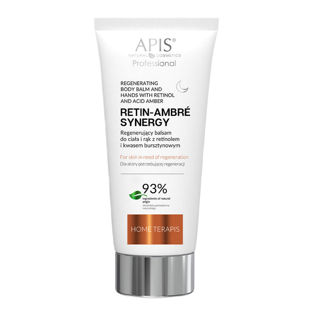 APIS Retin-Ambre Synergy Home terApis regenerujący balsam do ciała i rąk z retinolem i kwasem bursztynowym 200ml