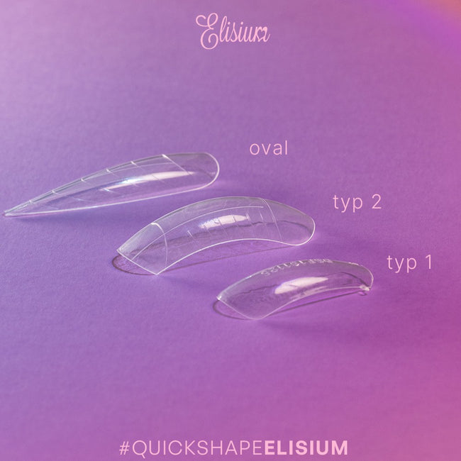 Elisium Quick Shape Nail Form formy do przedłużania paznokci Type1 24 szt