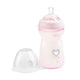 Chicco NaturalFeeling butelka plastikowa ze smoczkiem silikonowym przepływ szybki 6m+ Różowa 330ml