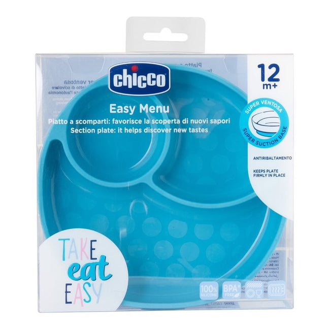 Chicco Talerz silikonowy 3-dzielny Boy