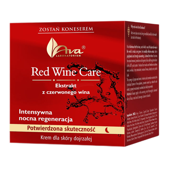 Ava Laboratorium Red Wine Care regenerujący krem na noc do skóry dojrzałej 50ml