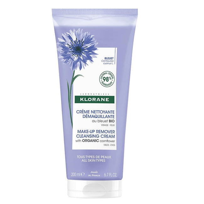 Klorane Make-up Remover Cleansing Cream organiczny krem oczyszczający z chabrem 200ml