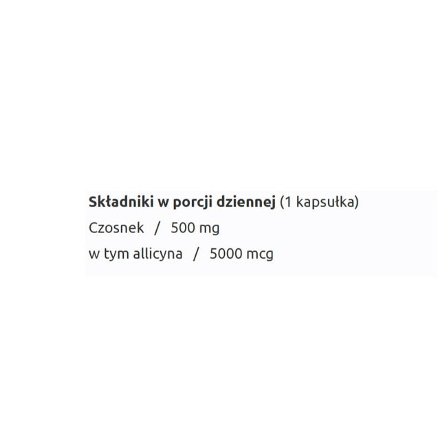 Doctor Life Czosnek Allicin 5mg suplement diety 60 kapsułek
