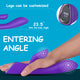 Amzing Toy Alivior podgrzewany wibrator typu króliczek z 9 trybami wibracji Violet