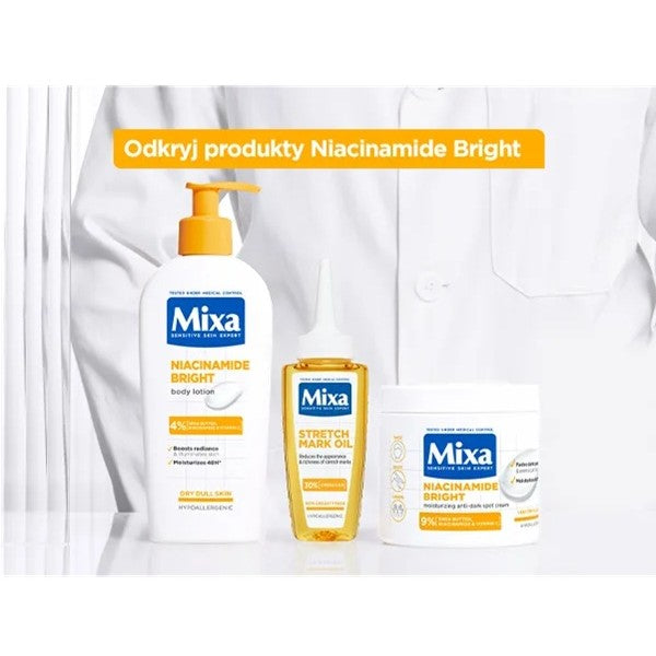 MIXA Niacinamide Bright olejek na rozstępy z kwasami omega 6 i omega 9 z oleju słonecznikowego 100ml
