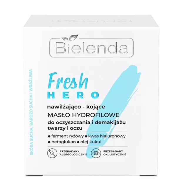 Bielenda Fresh Hero nawilżająco-kojące masło hydrofilowe do oczyszczania i demakijażu twarzy i oczu 40g