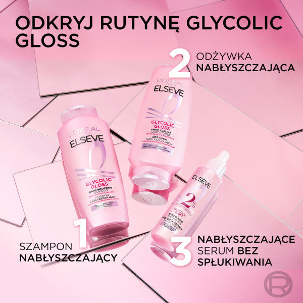 L'Oreal Paris Elseve Glycolic Gloss serum nabłyszczające bez spłukiwania do włosów matowych 150ml