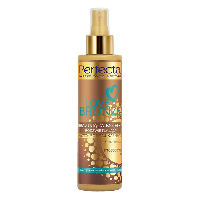 Perfecta I Love Bronze brązująca mgiełka rozświetlająca do ciała 200ml
