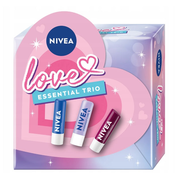 Nivea Essential Trio zestaw pomadek do ust 3x4.8g