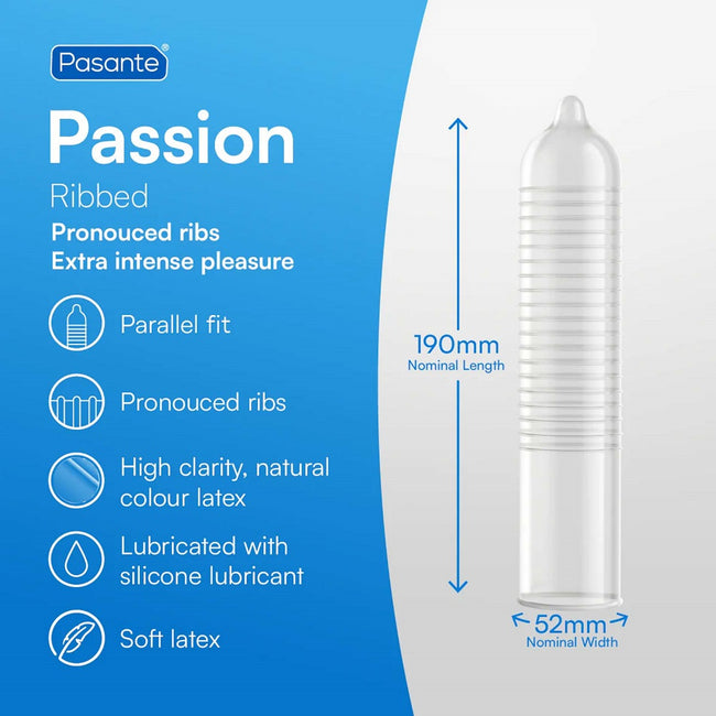 Pasante Passion prezerwatywy prążkowane 3szt