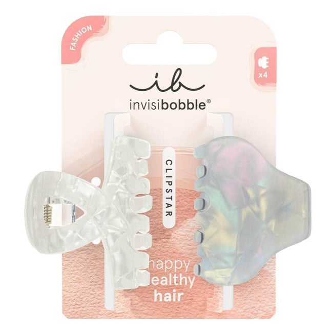 Invisibobble Clipstar Fashion klamra do włosów Pearly Frost M 2szt.