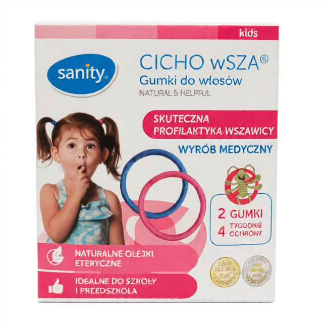 Sanity Kids CICHO wSZA gumki na wszy 2szt