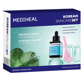 Mediheal Korean Skincare Set zestaw serum do twarzy 40ml + szklany masażer