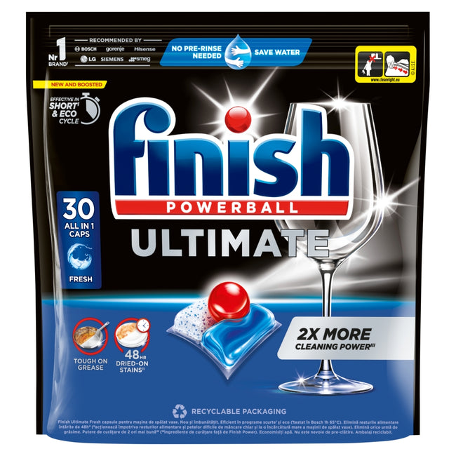 Finish Ultimate Fresh kapsułki do mycia naczyń w zmywarce 30szt