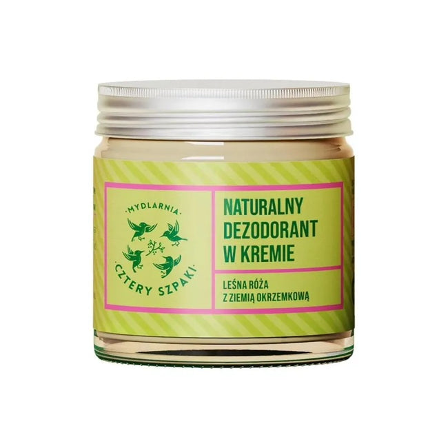 Mydlarnia Cztery Szpaki Naturalny dezodorant w kremie Leśna Róża 60ml