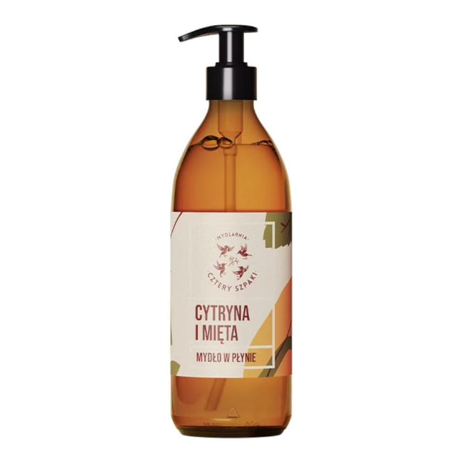 Mydlarnia Cztery Szpaki Naturalne mydło w płynie Cytryna i Mięta 500ml